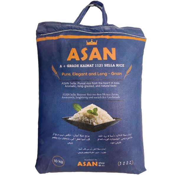 Prémiová dlouhozrnná rýže Basmati ASAN Super Sella A+ Grade - ASAN Rice Super Sella A+ Grade 5kg and 10kg packs from asanshop.cz