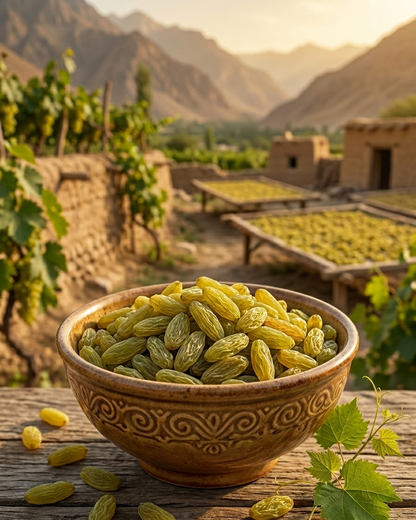 Long Green Afghan Raisins (1 KG) | Authentic Shundokhani Kishmish