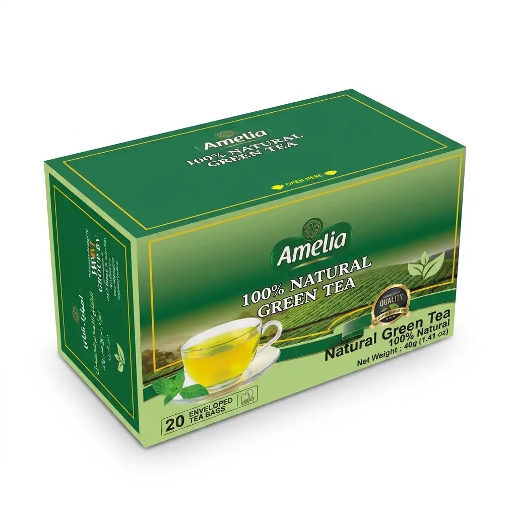 Amelia Premium Loose Leaf Green Tea with Cardamom | 500g Bulk Pack