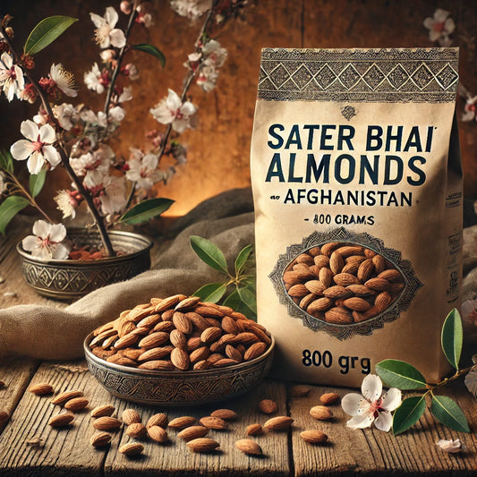 Jádra mandlí  800 g | Prémiová a přírodní kvalita - Afghánistán  Sater Bhai Almonds