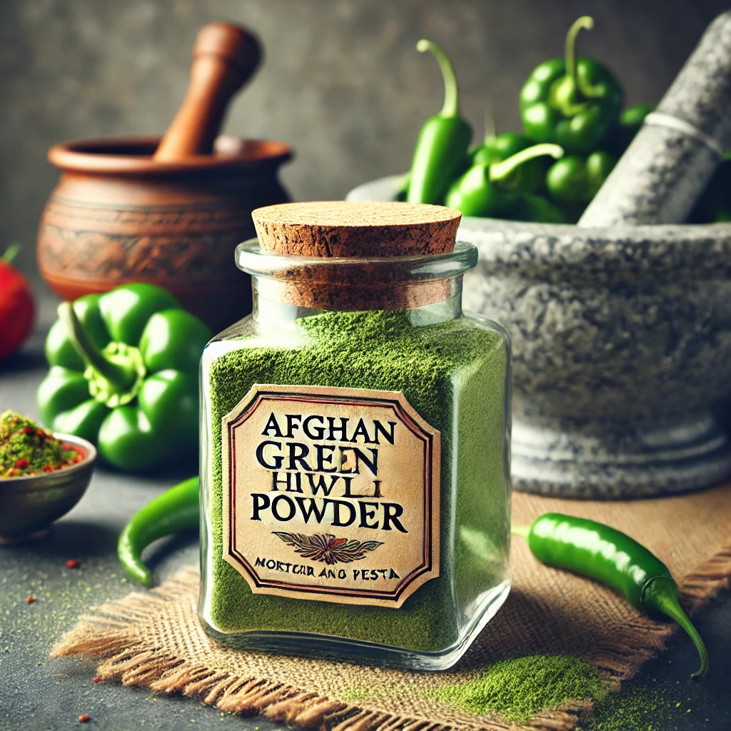Afghánský zelený chilli prášek | 400 g Afghan Green Chilli
