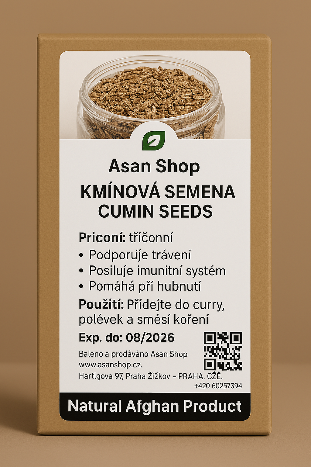Afghánský kmín – celá semínka (Afghan Whole Cumin Seeds) | 400 g