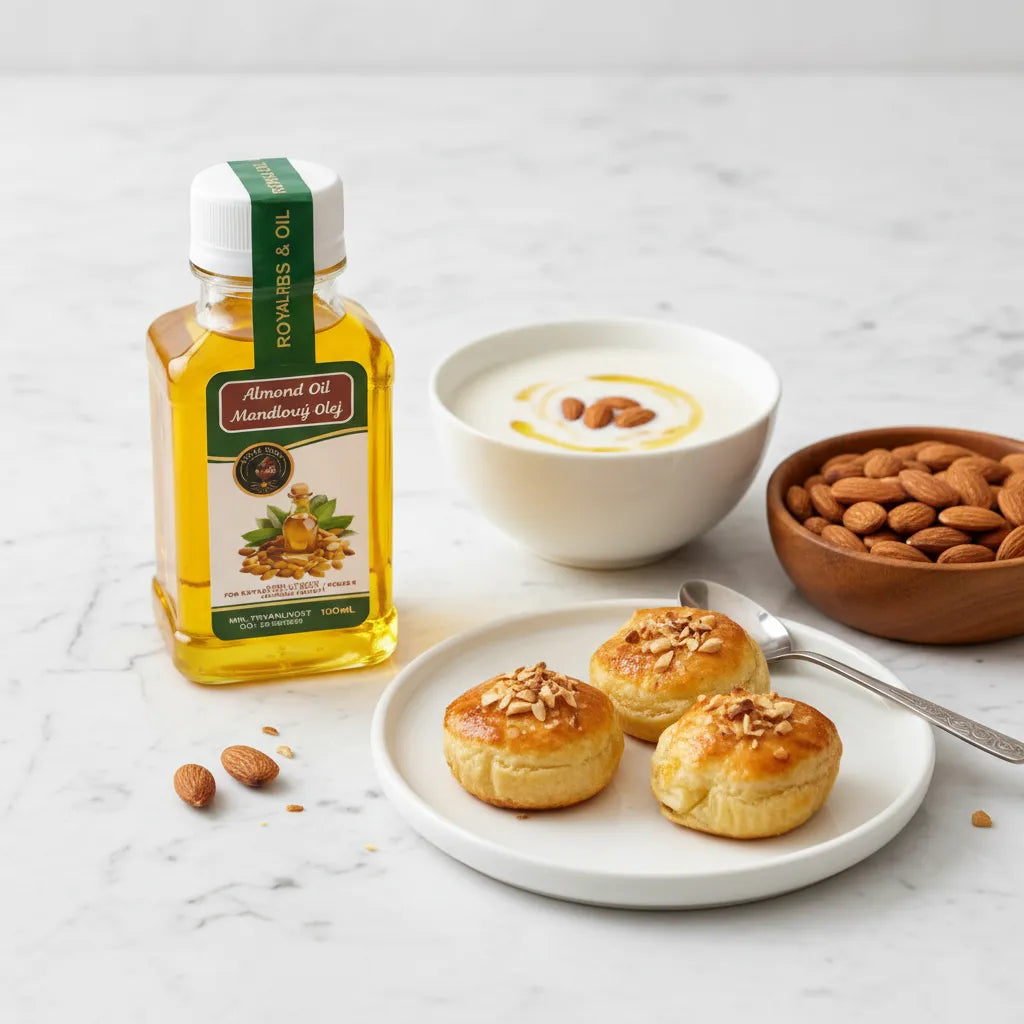 Afghan Almond Oil for cooking and baking – pure sweet almond oil culinary use 100ml
