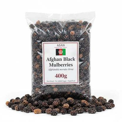Black Dried Mulberries Premium Afghan 400 g  | Authentic Toot / Tut-e-Siah
