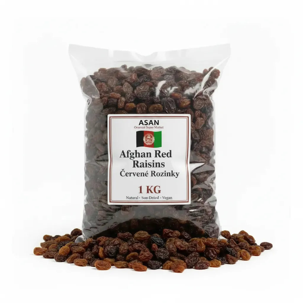Afghan Ghazni Natural Red Raisins 1kg bag – premium sun-dried red raisins buy online
