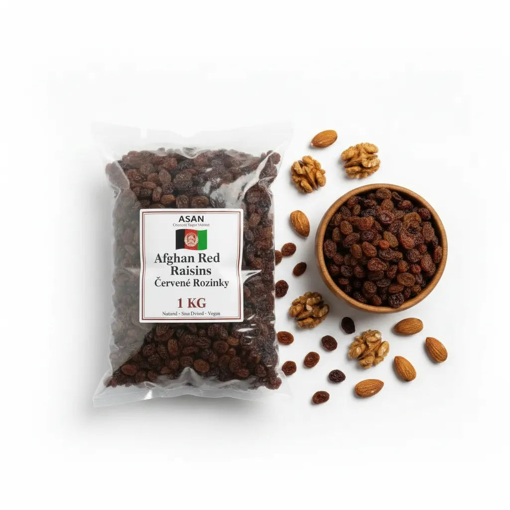 Afghan Ghazni Natural Red Raisins with nuts – premium superfood healthy snack 1kg
