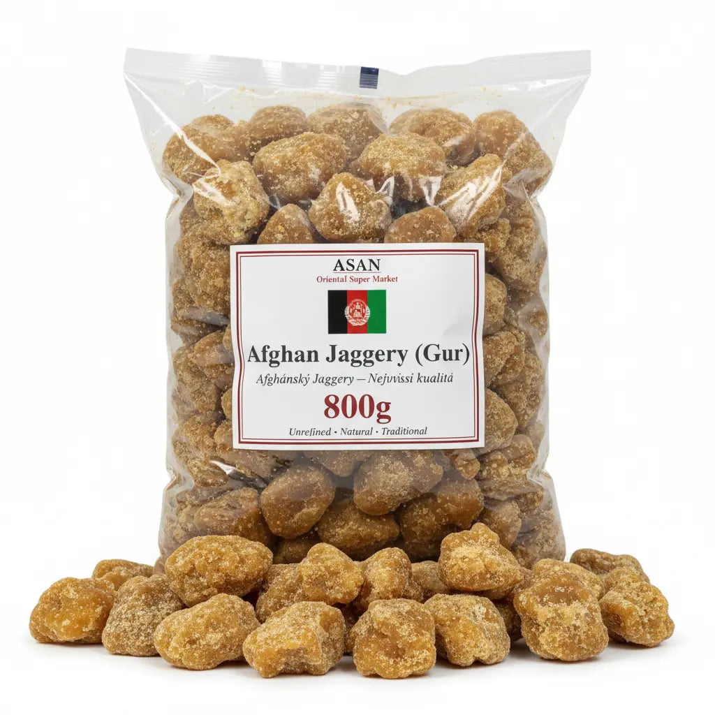Přírodní třtinový cukr Gur - Traditional Afghan Jaggery Gur Gura 800g block from Asan Shop