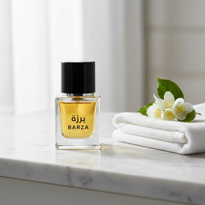 BARZA Eau de Parfum oud wood rose ingredients – premium Middle Eastern perfume, Asan Oriental Supermarket Prague
