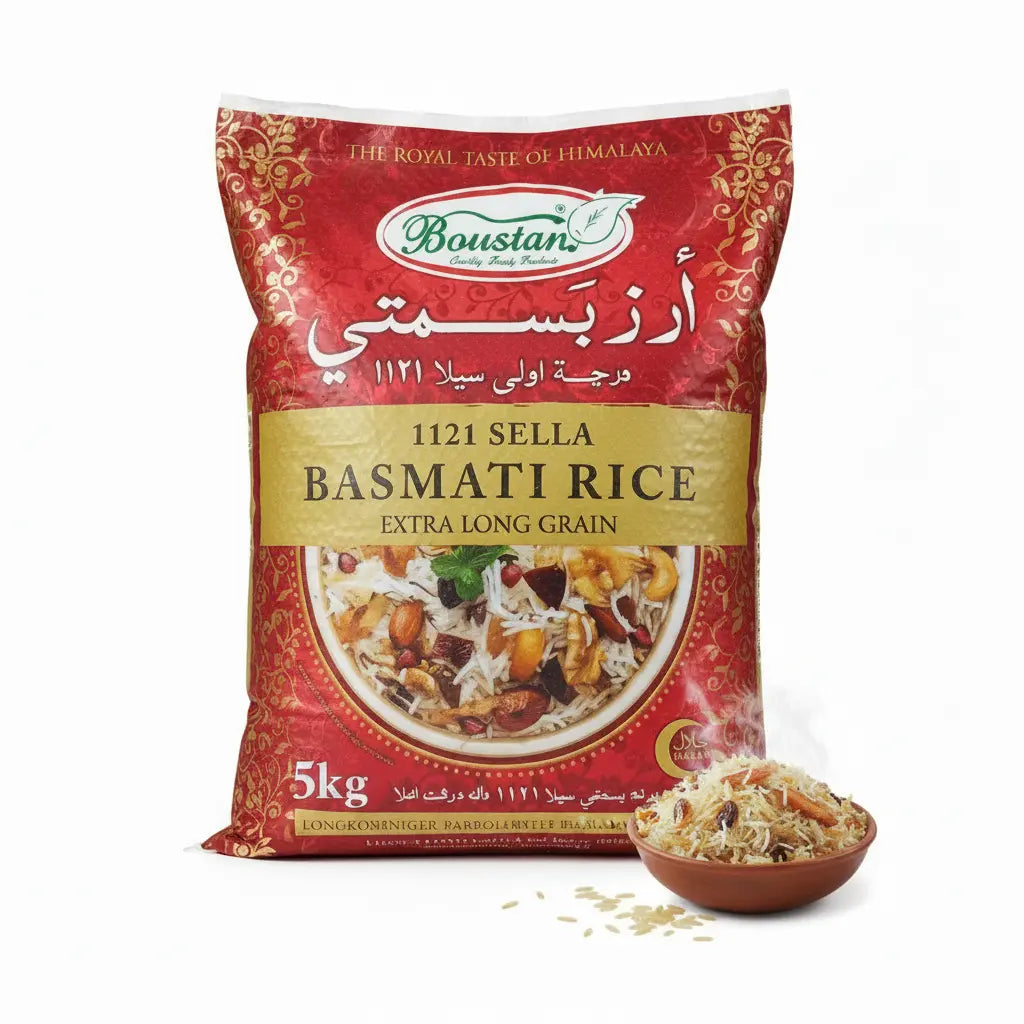 Boustan Basmati Rice 5kg – Halal Bulk Rice for Families & Restaurants