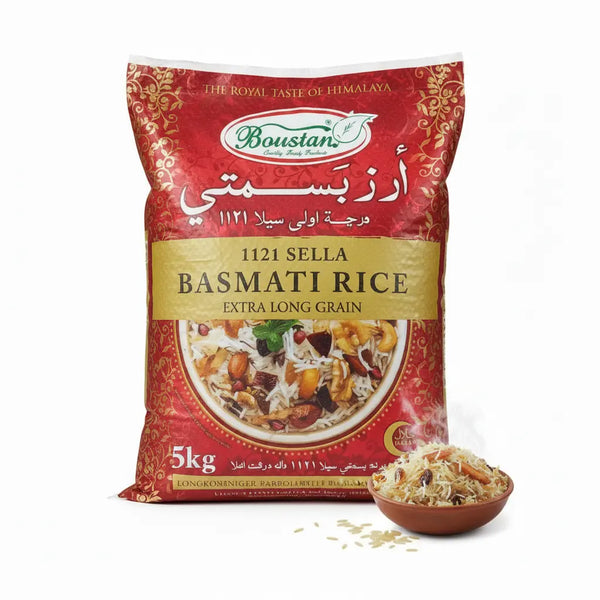 Boustan Basmati Rice 5kg – Halal Bulk Rice for Families & Restaurants