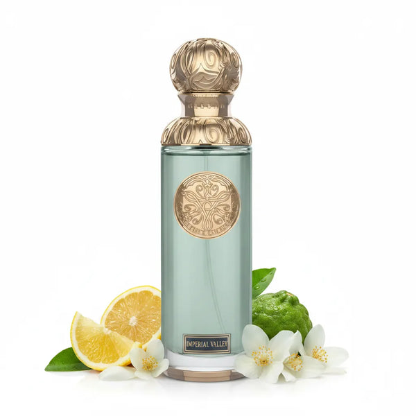 Imperial Valley Eau de Parfum 200ml by Gissah – luxury Arabian perfume with lemon bergamot jasmine and sandalwood, available in Czech Republic
