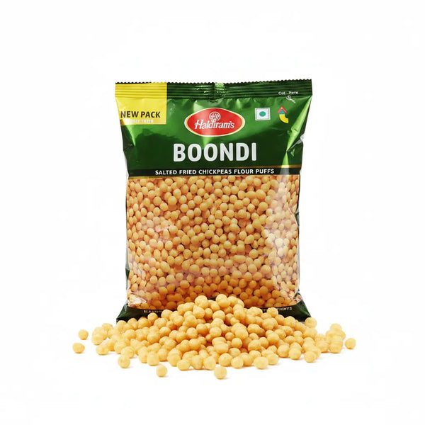 Haldiram's Boondi 200g – Salted Crispy Chickpea Flour Puffs Namkeen
