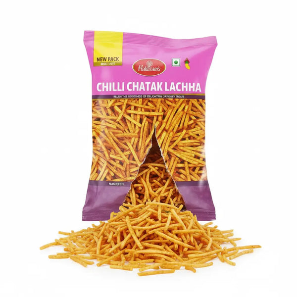 Haldiram's Chilli Chatak Lachha – Spicy Crispy Indian Sev Namkeen