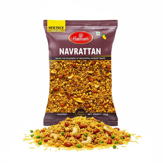 Haldiram's Navrattan Namkeen 220g – Classic Indian Savoury Snack Mix