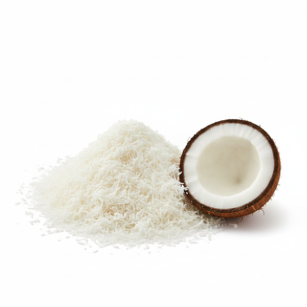 Shredded Coconut 340 G – Frozen Shredded Coconut, fluffy white grated coconut with fresh coconut half