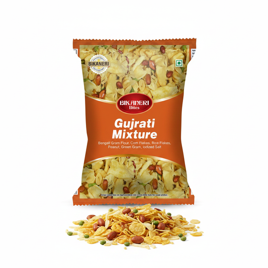 Bikaneri Gujrati Mixture 150g – Crispy Indian Snack Mix with peanuts, corn flakes and rice flakes