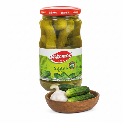 Yakamoz Pickled Cucumbers – styled hero shot