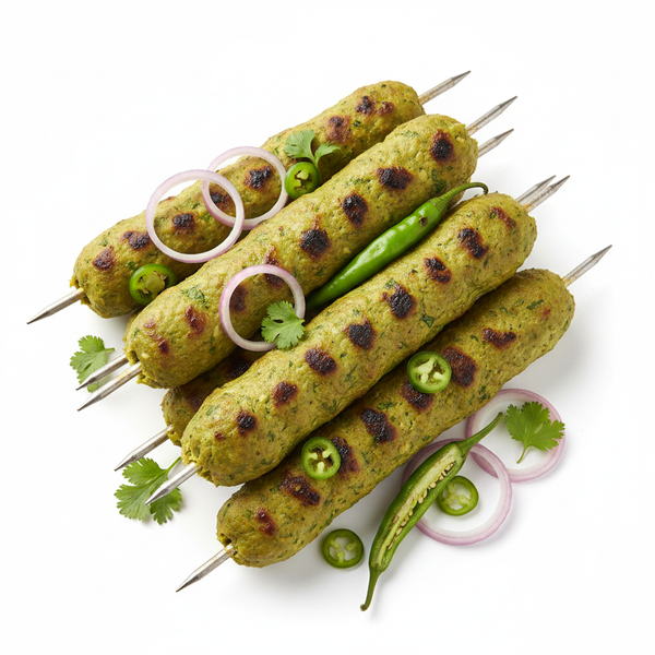 Green Chili Chicken Seekh Kabab 1 Kg – Frozen Halal Spicy Chicken Seekh Kebab with green chilli