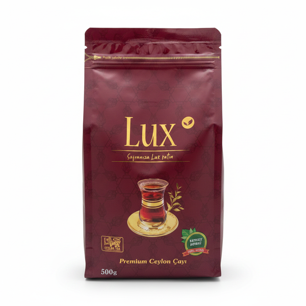 Lux Premium Ceylon Tea 500g - dark burgundy pouch - Asan Oriental Supermarket Prague