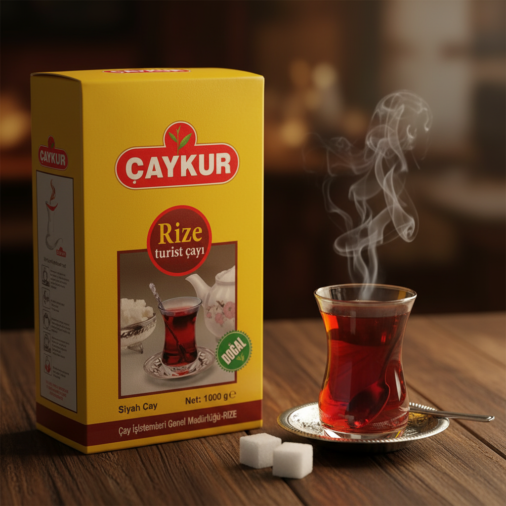 Caykur Rize Turkish black tea with tulip glass armudu - Asan Oriental Supermarket Prague