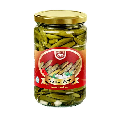 Pamir Khiyar Shor Super Vizhe 660g – Afghan Premium Pickled Cucumbers | خیارشور ویژه