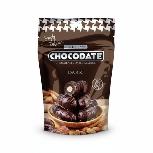 Chocodate Dark Chocolate Dates 100g brown pouch - Asan Oriental Supermarket Prague