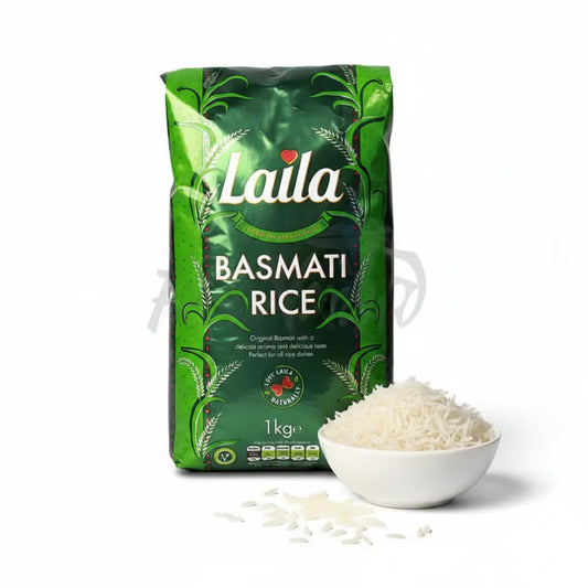 Laila Green Basmati Rice 1kg – Classic Everyday Long Grain Basmati