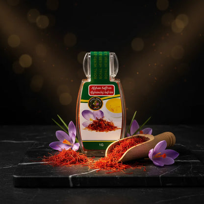Premium Afghan Saffron 1g with saffron panna cotta and ice cream with pistachios – luxury Afghan saffron desserts Czech Republic
