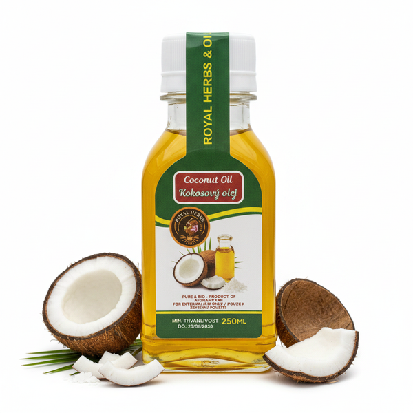 Royal Herbs Coconut Oil 250ml jar – pure cold-pressed coconut oil buy online

