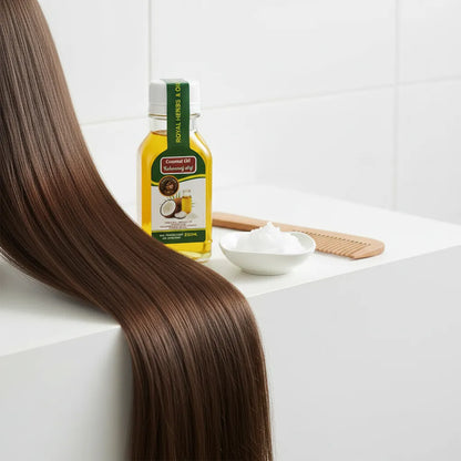 Royal Herbs Coconut Oil for hair and skin care – natural beauty oil 250ml
