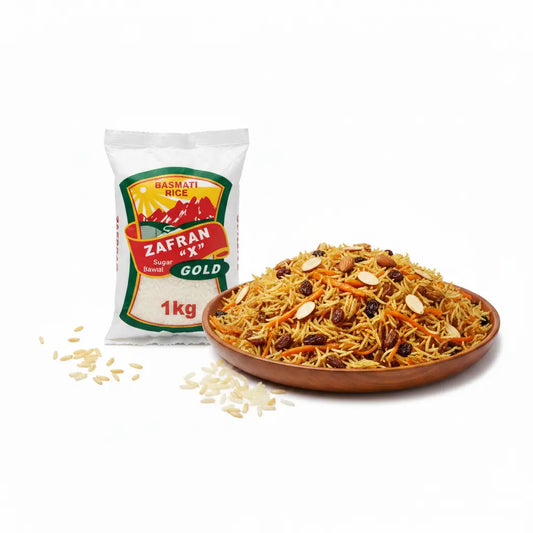Zafran Basmati Rice 1kg – Premium Long Grain Noble Variety